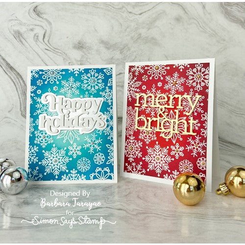 Simon Hurley create. Cling Stamps 6X6 Stitched Snowflakes