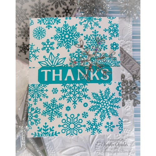 Simon Says Stamp! Simon Says Cling Stamps REVERSE ALL SNOWFLAKES BACKGROUND sss102627 Diecember