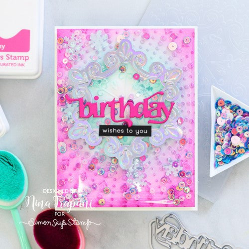 Simon Says Stamp! Simon Says Stamp FANCY BIRTHDAY Wafer Dies sssd112749 Diecember