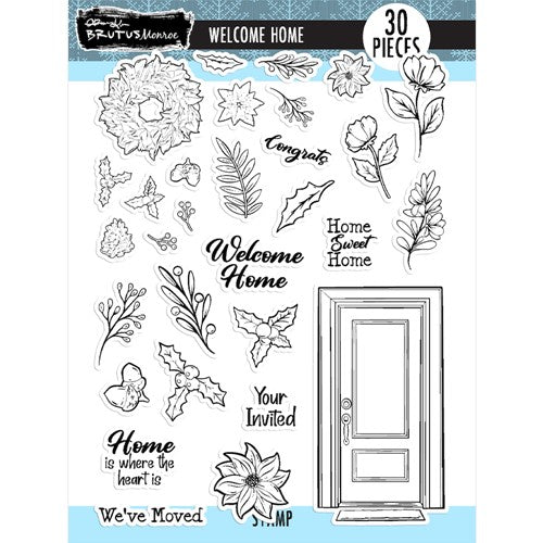 Simon Says Stamp! Brutus Monroe WELCOME HOME Clear Stamps bru8095