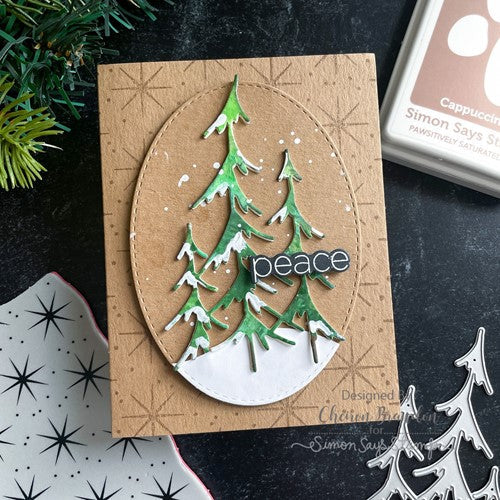 Simon Says Stamp! RESERVE Simon Says Stamp POINTED EVERGREENS Wafer Die s825 Diecember | color-code:ALT21