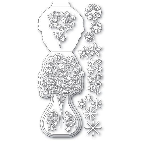 Simon Says Stamp! Poppy Stamps FLORAL VASE POP UP EASEL SET Dies 2552