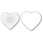 Simon Says Stamp! Poppy Stamps VINTAGE SCALLOPED HEART Dies 2562