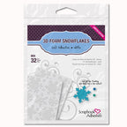 Simon Says Stamp! Scrapbook Adhesives 3D FOAM SNOWFLAKES White Mix 01216