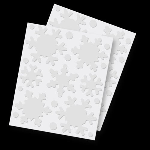 Simon Says Stamp! Scrapbook Adhesives 3D FOAM SNOWFLAKES White Mix 01216