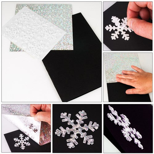 Simon Says Stamp! Scrapbook Adhesives 3D FOAM SNOWFLAKES White Mix 01216