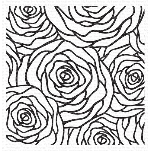 Simon Says Stamp! My Favorite Things ROSES ALL AROUND BACKGROUND Cling Stamp bg159