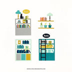 Simon Says Stamp! Concord & 9th BOOK SHOPPE Dies 11523
