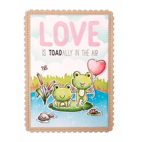 Simon Says Stamp! Studio Light TOADALLY IN LOVE Sweet Stories Stamp and Die Set slssscd52