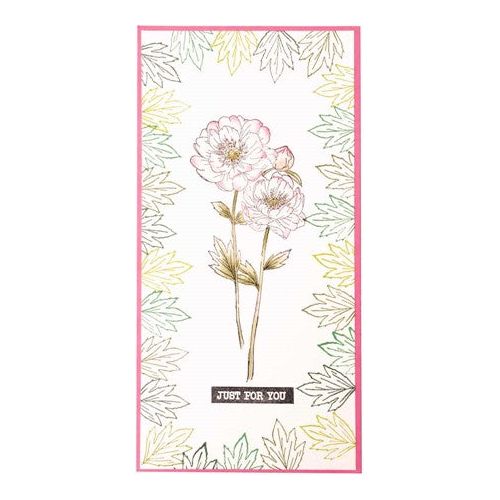 Simon Says Stamp! Studio Light SINGLE PEONY ELEMENTS Essentials Clear Stamps jmaesstamp339