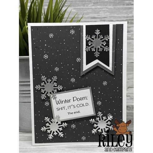 Simon Says Stamp! Riley and Company Funny Bones WINTER POEM Cling Rubber Stamp RWD-1096