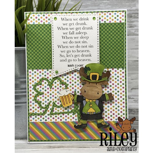 Simon Says Stamp! Riley and Company Funny Bones WHEN WE DRINK Cling Rubber Stamp RWD-1093