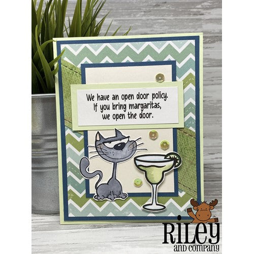 Simon Says Stamp! Riley and Company Funny Bones OUR OPEN DOOR POLICY Cling Rubber Stamp RWD-1098