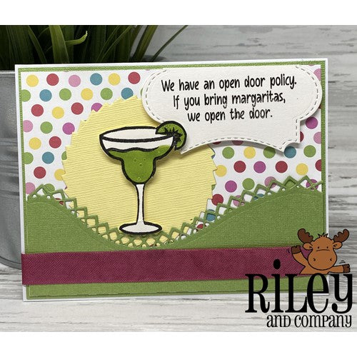 Simon Says Stamp! Riley and Company Funny Bones OUR OPEN DOOR POLICY Cling Rubber Stamp RWD-1098