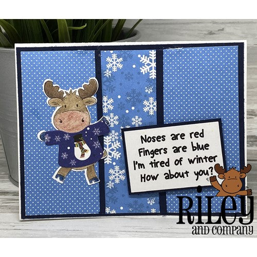 Simon Says Stamp! Riley and Company Funny Bones NOSES ARE RED Cling Rubber Stamp RWD-1094