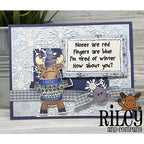 Simon Says Stamp! Riley and Company Funny Bones NOSES ARE RED Cling Rubber Stamp RWD-1094