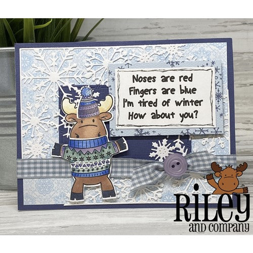 Simon Says Stamp! Riley and Company Funny Bones NOSES ARE RED Cling Rubber Stamp RWD-1094