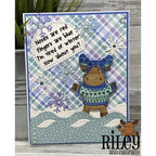 Simon Says Stamp! Riley and Company Funny Bones NOSES ARE RED Cling Rubber Stamp RWD-1094