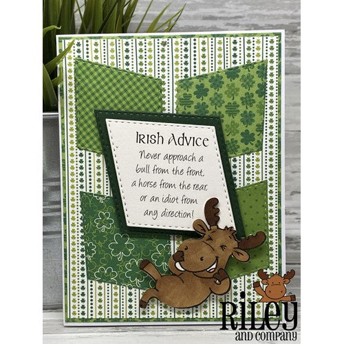 Simon Says Stamp! Riley and Company Funny Bones NEVER APPROACH AN IDIOT Cling Rubber Stamp RWD-1100