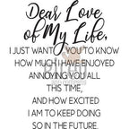 Simon Says Stamp! Riley and Company Funny Bones DEAR LOVE OF MY LIFE Cling Rubber Stamp RWD-1099