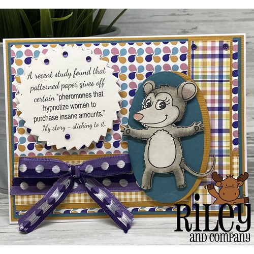 Simon Says Stamp! Riley and Company Funny Bones A RECENT STUDY Cling Rubber Stamp RWD-1089