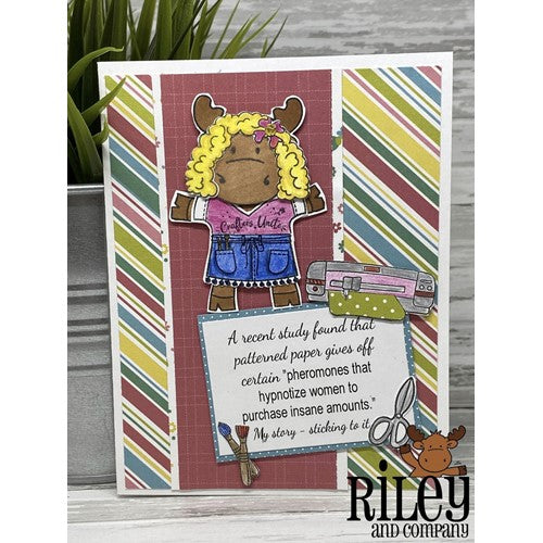 Simon Says Stamp! Riley and Company Funny Bones A RECENT STUDY Cling Rubber Stamp RWD-1089