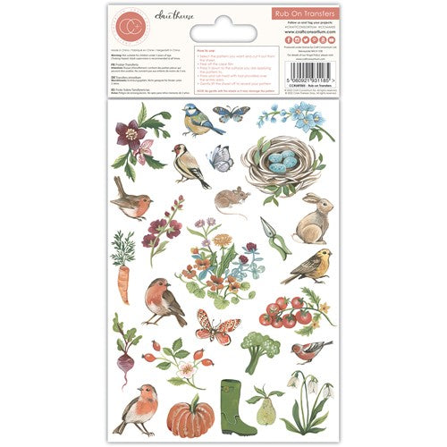 Simon Says Stamp! Craft Consortium LITTLE ROBIN REDBREAST Rub Ons CCRUBT005