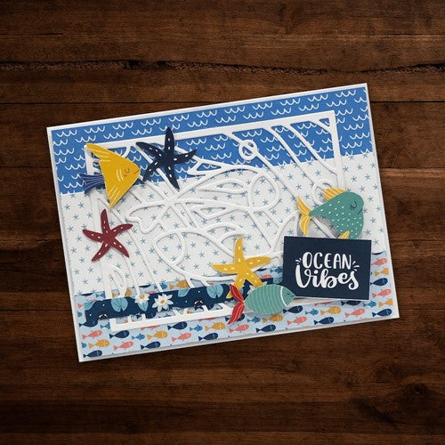 Simon Says Stamp! Paper Rose MOSAIC FISH Die 28501