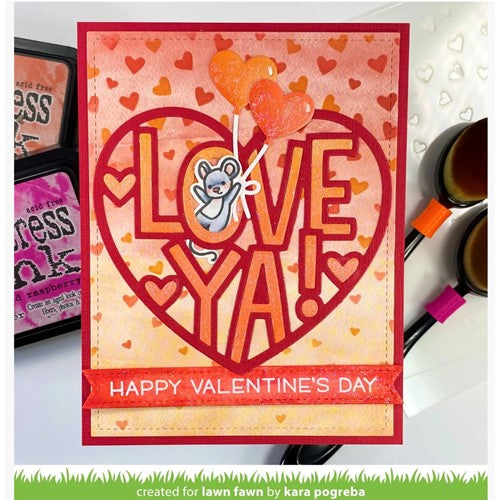 Simon Says Stamp! Lawn Fawn FALLING HEARTS Stencils lf3025 | color-code:ALT3