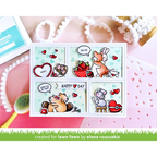 Simon Says Stamp! Lawn Fawn FALLING HEARTS Stencils lf3025