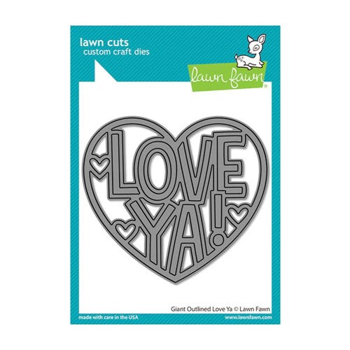 Simon Says Stamp! Lawn Fawn GIANT OUTLINED LOVE YA Die Cut lf3020