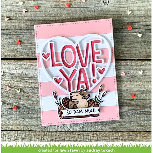 Simon Says Stamp! Lawn Fawn GIANT OUTLINED LOVE YA Die Cut lf3020