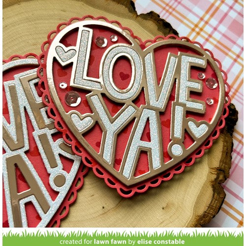 Simon Says Stamp! Lawn Fawn GIANT OUTLINED LOVE YA Die Cut lf3020