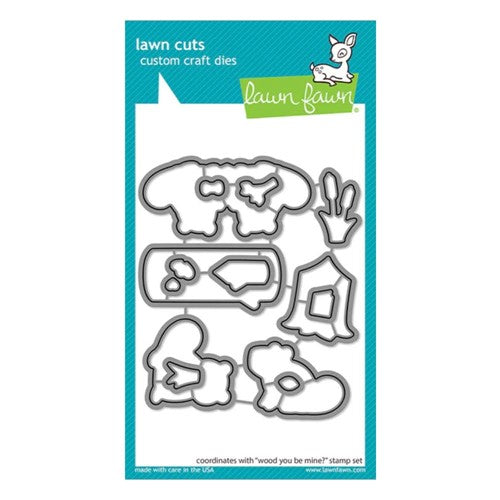 Simon Says Stamp! Lawn Fawn WOOD YOU BE MINE? Die Cuts lf3012