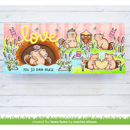 Simon Says Stamp! Lawn Fawn WOOD YOU BE MINE? Clear Stamps lf3011
