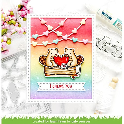 Simon Says Stamp! Lawn Fawn SET WOOD YOU BE MINE? Clear Stamps and Dies lfwbm | color-code:ALT1