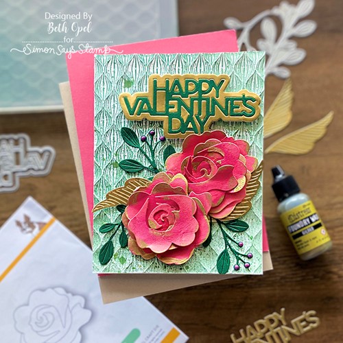 Simon Says Stamp! Simon Says Stamp Embossing Folder SPUN GLASS sf287 Hugs