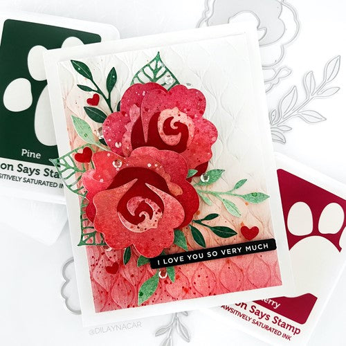 Simon Says Stamp! Simon Says Stamp Embossing Folder SPUN GLASS sf287 Hugs