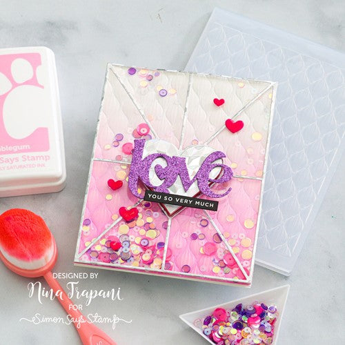 Simon Says Stamp! Simon Says Stamp Embossing Folder SPUN GLASS sf287 Hugs