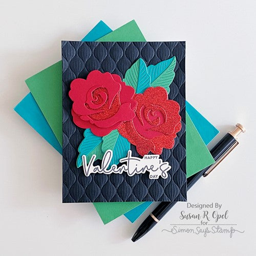 Simon Says Stamp! Simon Says Stamp Embossing Folder SPUN GLASS sf287 Hugs