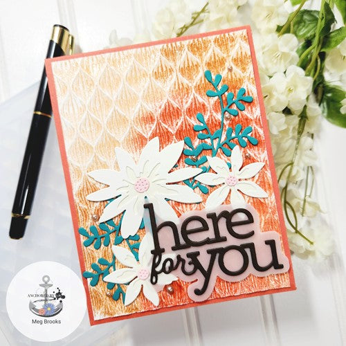 Simon Says Stamp! Simon Says Stamp Embossing Folder SPUN GLASS sf287 Hugs