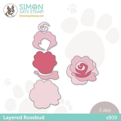 Simon Says Stamp! Simon Says Stamp LAYERED ROSEBUD Wafer Dies s809 Hugs