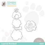 Simon Says Stamp! Simon Says Stamp LAYERED ROSEBUD Wafer Dies s809 Hugs