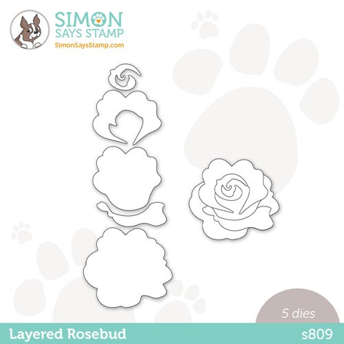 Simon Says Stamp! Simon Says Stamp LAYERED ROSEBUD Wafer Dies s809 Hugs
