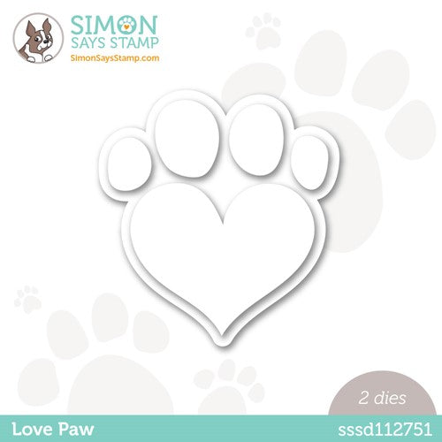 Simon Says Stamp! Simon Says Stamp LOVE PAW Wafer Die sssd112751 Hugs