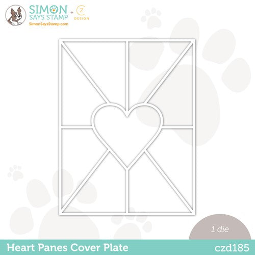 CZ Designs Heart Panes Cover Plate Die