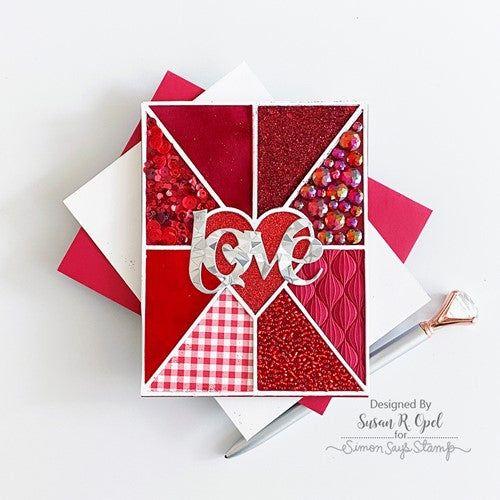 Simon Says Stamp! CZ Design Wafer Die HEART PANES COVER PLATE czd185 Hugs