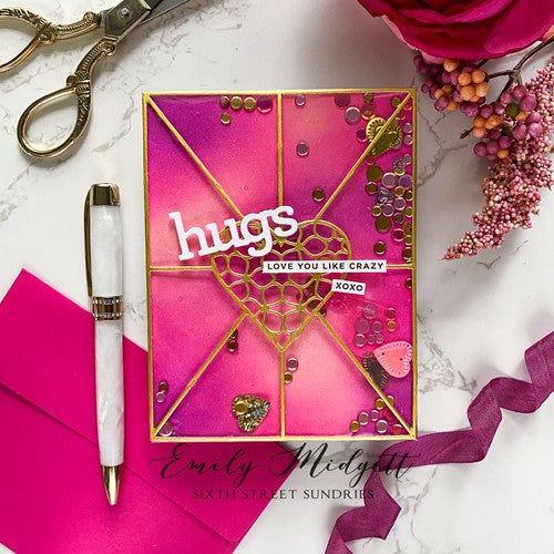 Simon Says Stamp! CZ Design Wafer Die HEART PANES COVER PLATE czd185 Hugs | color-code:ALT3