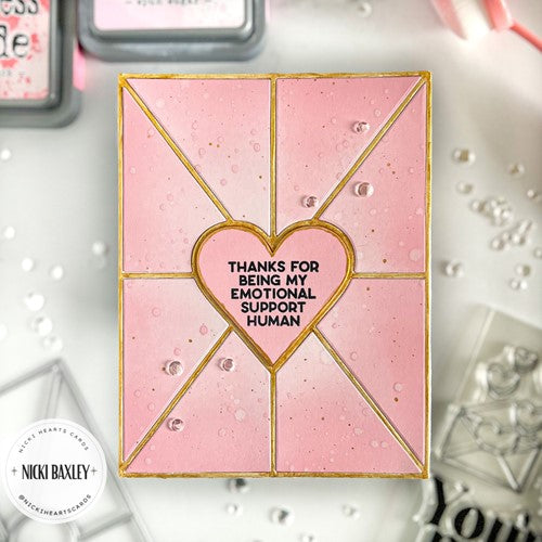 Simon Says Stamp! CZ Design Wafer Die HEART PANES COVER PLATE czd185 Hugs