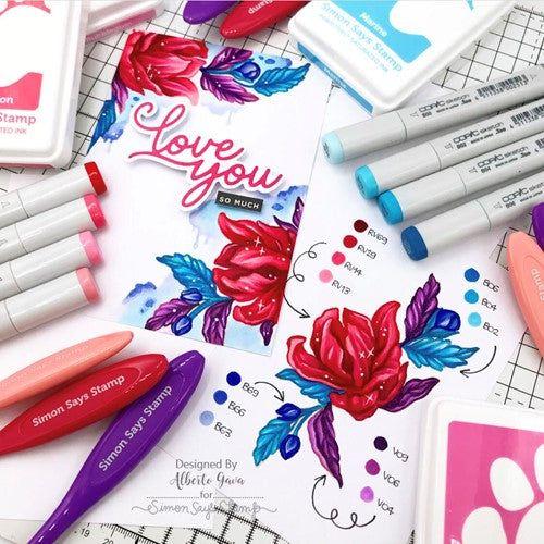 Simon Says Stamp! CZ Design Wafer Dies SWOOPY LOVE YOU czd186 Hugs